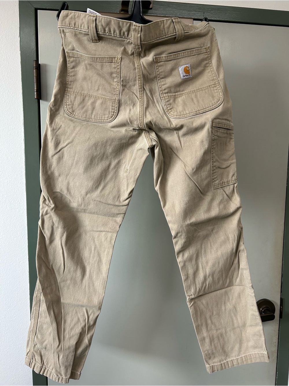 Carhartt Men's Khaki Work Pants - Relaxed Fit - Picture 2 of 9